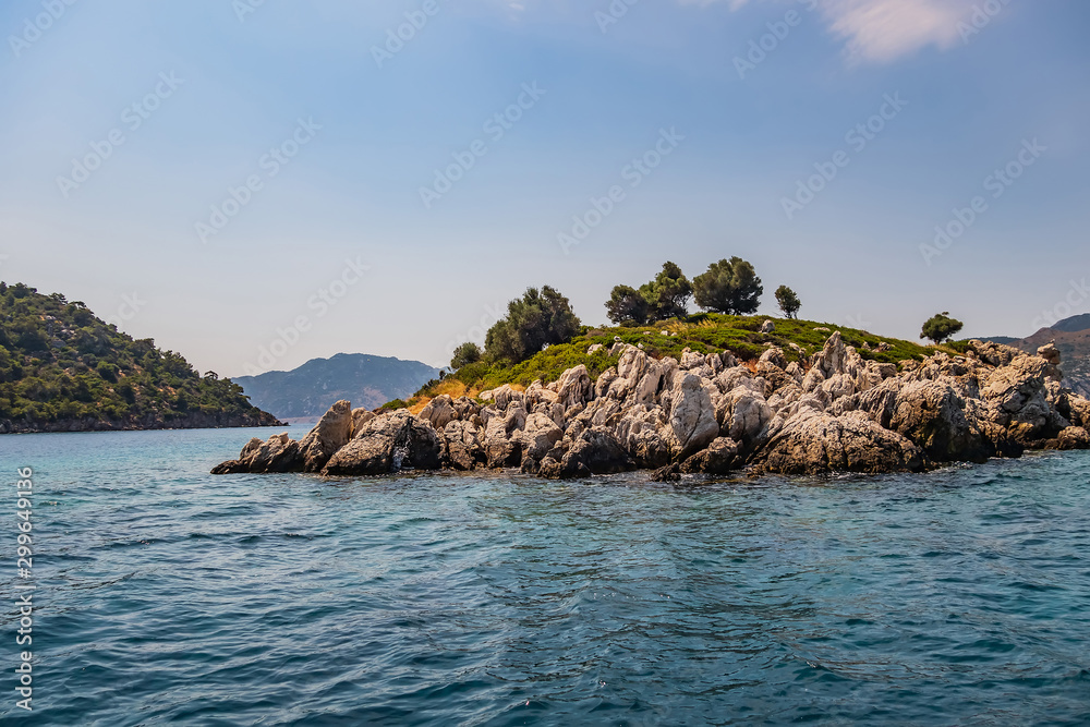 Seascape island in Greece