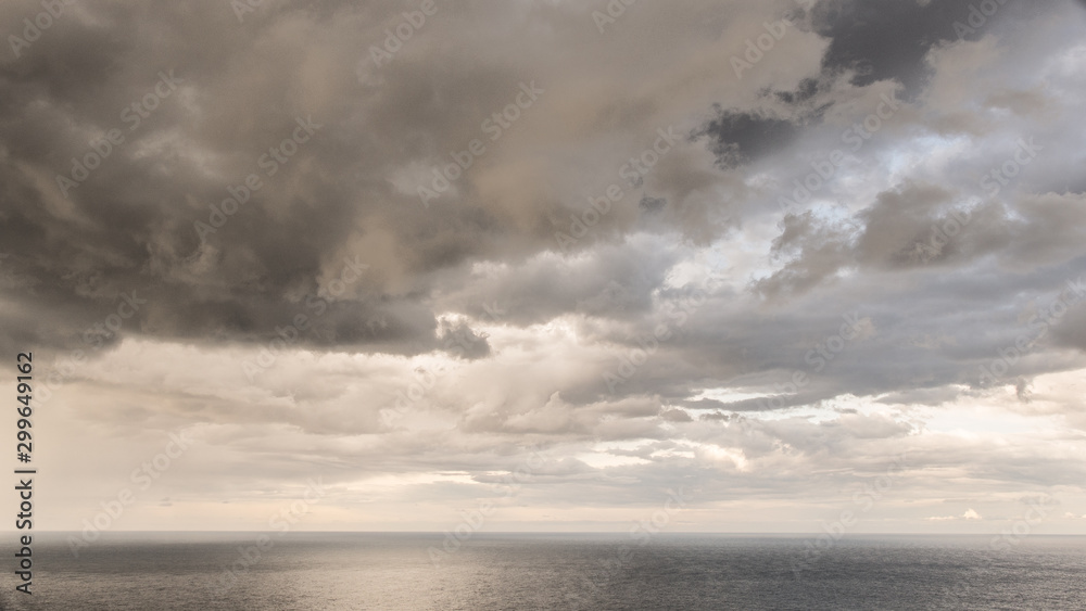 Sky with grey clouds