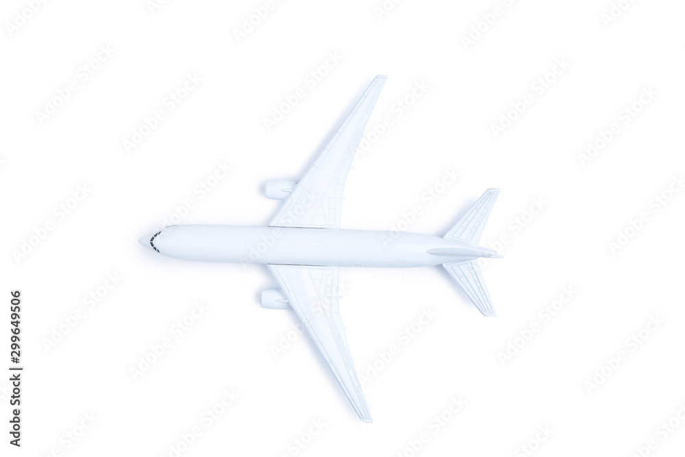 Airplane model isolated on white background