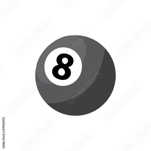 eight ball isolated on white background