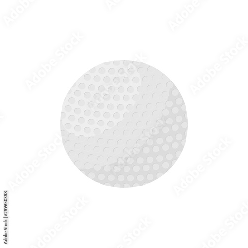 Vector golf ball over white