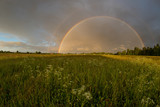 rainbow over the field