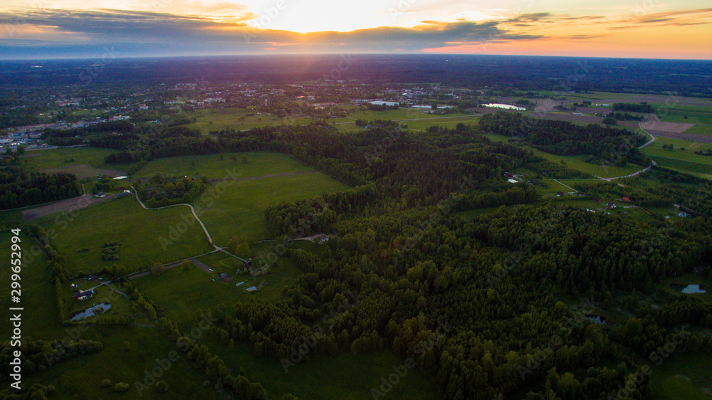 Fototapeta premium aerial view of landscape