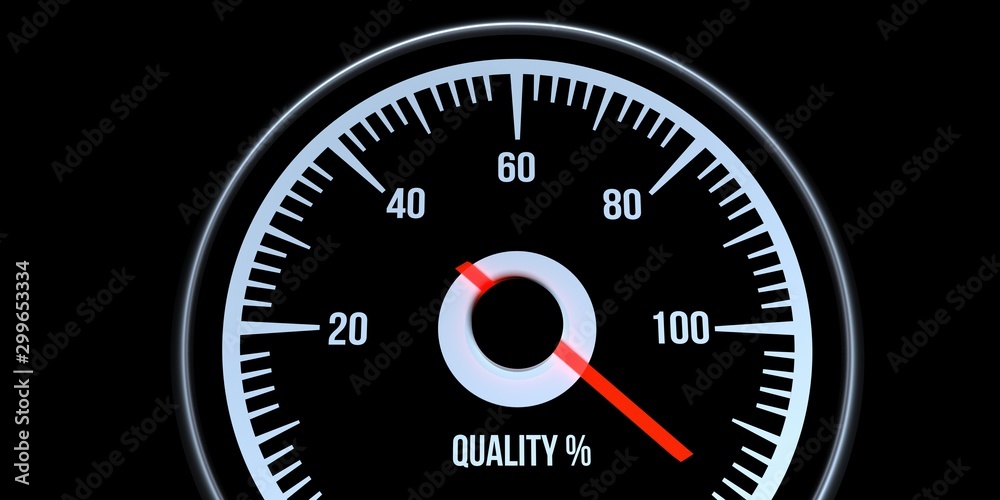 Quality indicator on 100% extremely detailed and realistic high resolution illustration of a Level Meter Quality indicator on 100% extremely detailed and realistic high resolution illustration of a Level Meter