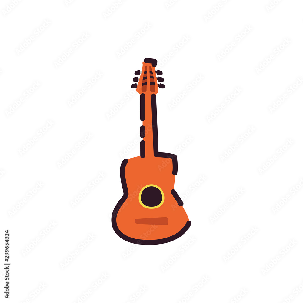 Naklejka premium Isolated guitar instrument vector design
