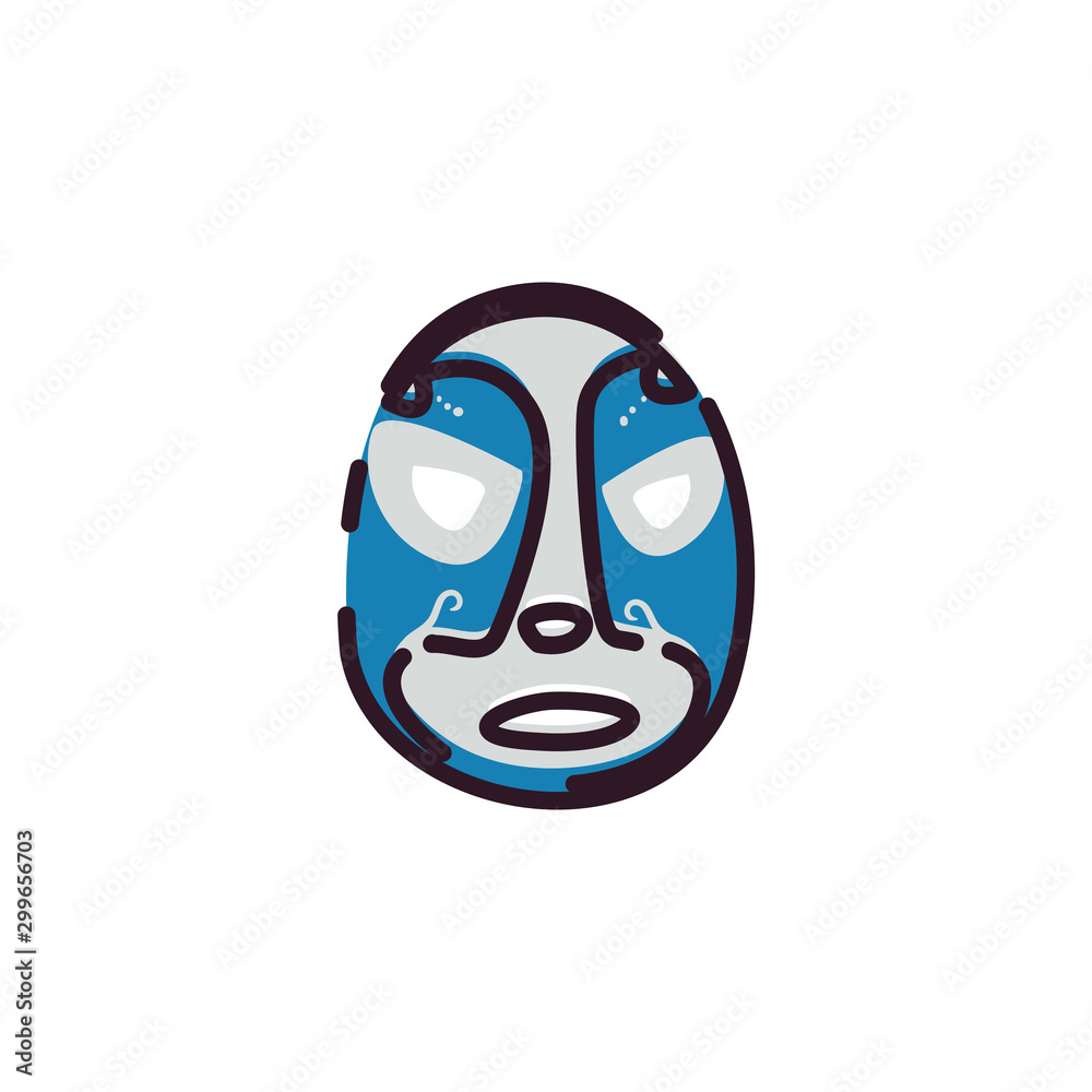 Isolated mexican wrestling mask vector design Isolated mexican wrestling mask vector design