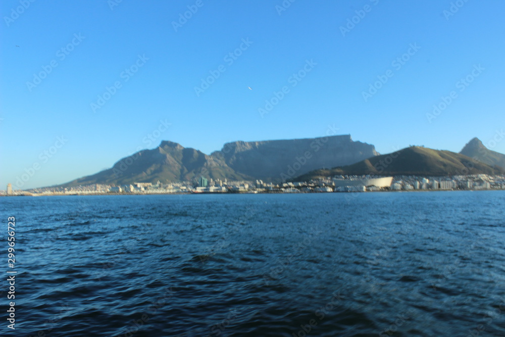 Beautiful Cape Town photo showing table mountain and Atlantic ocean and beaches Beautiful Cape Town photo showing table mountain and Atlantic ocean and beaches