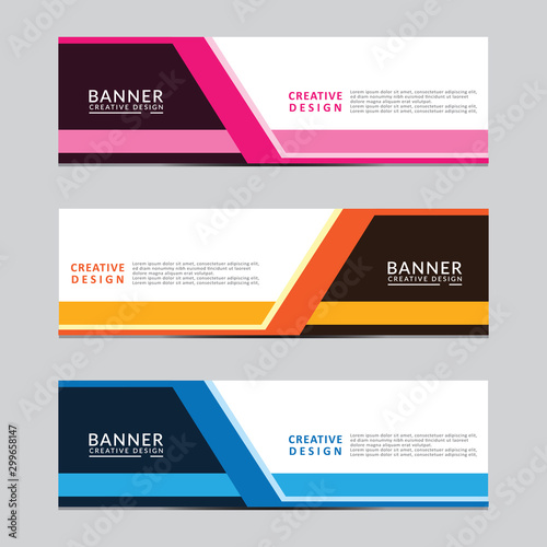 Vector abstract geometric design banner web template. Modern design. Vector illustration