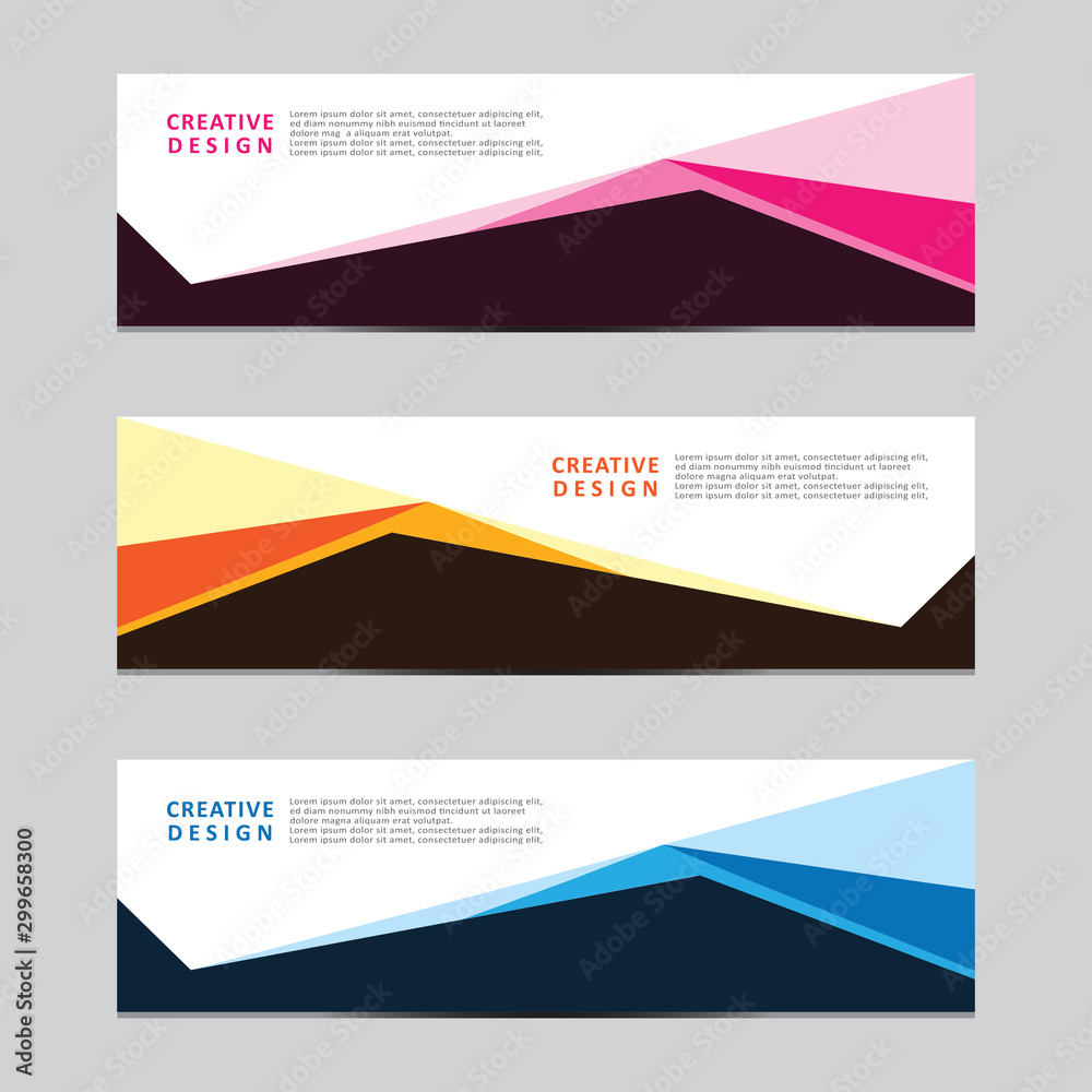 Naklejka premium Vector abstract geometric design banner web template. Modern design. Vector illustration