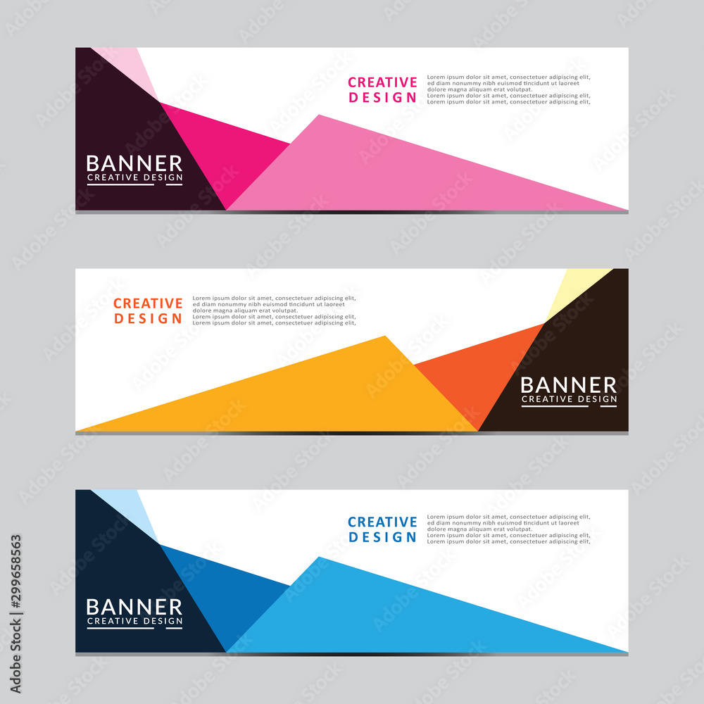 Fototapeta premium Vector abstract geometric design banner web template. Modern design. Vector illustration