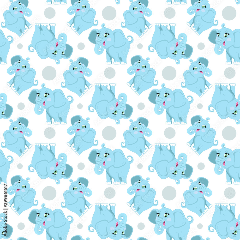 Elephant pattern.Vector cute seamless child background Elephant pattern.Vector cute seamless child background