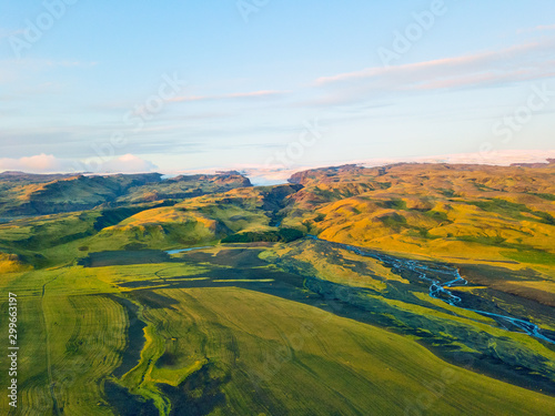 Icelandic landscape, Iceland nature panoramic view.