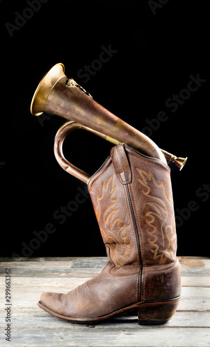 Cowboy Bugle with room for your type or message. photo