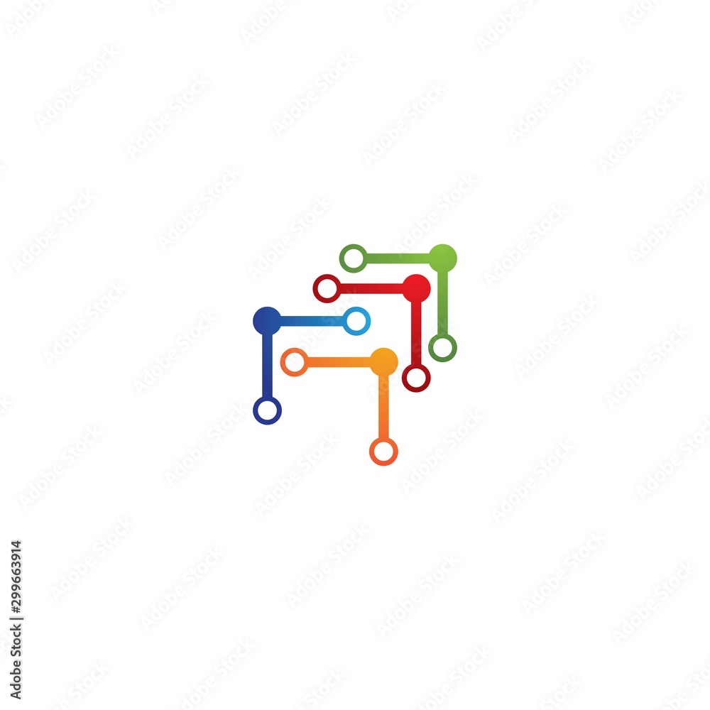 Connection logo template vector icon design