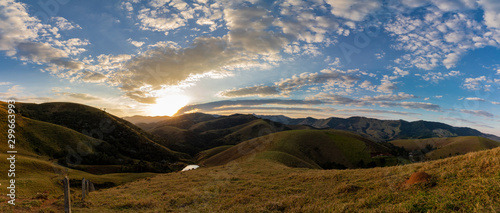 beautiful sunrise in the mantiqueira mountains on the border between the states of Minas Gerais and Sao Paulo - Brazil