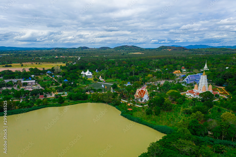 Naklejka premium Wat Yan Sang Wararam Woramahawihan temple, Chonburi Province, Thailand