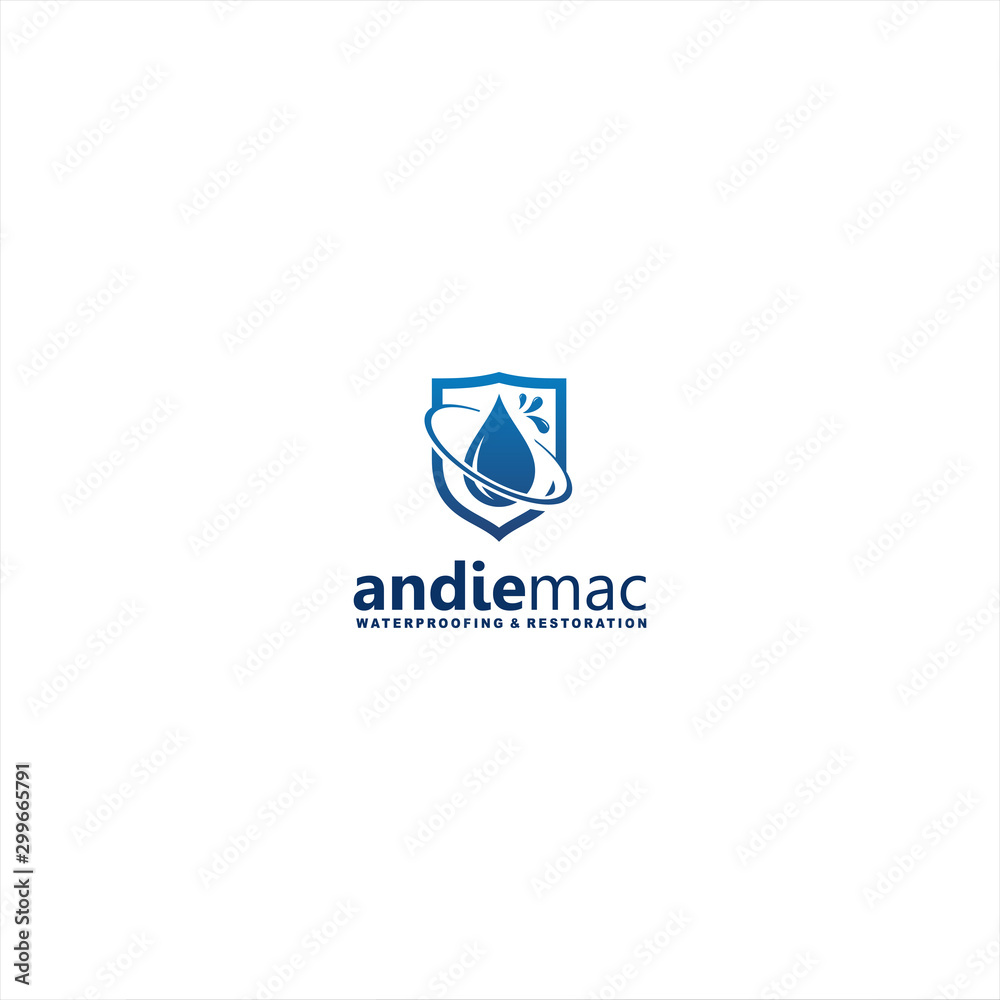 Shield Water Logo Template Design Shield Water Logo Template Design