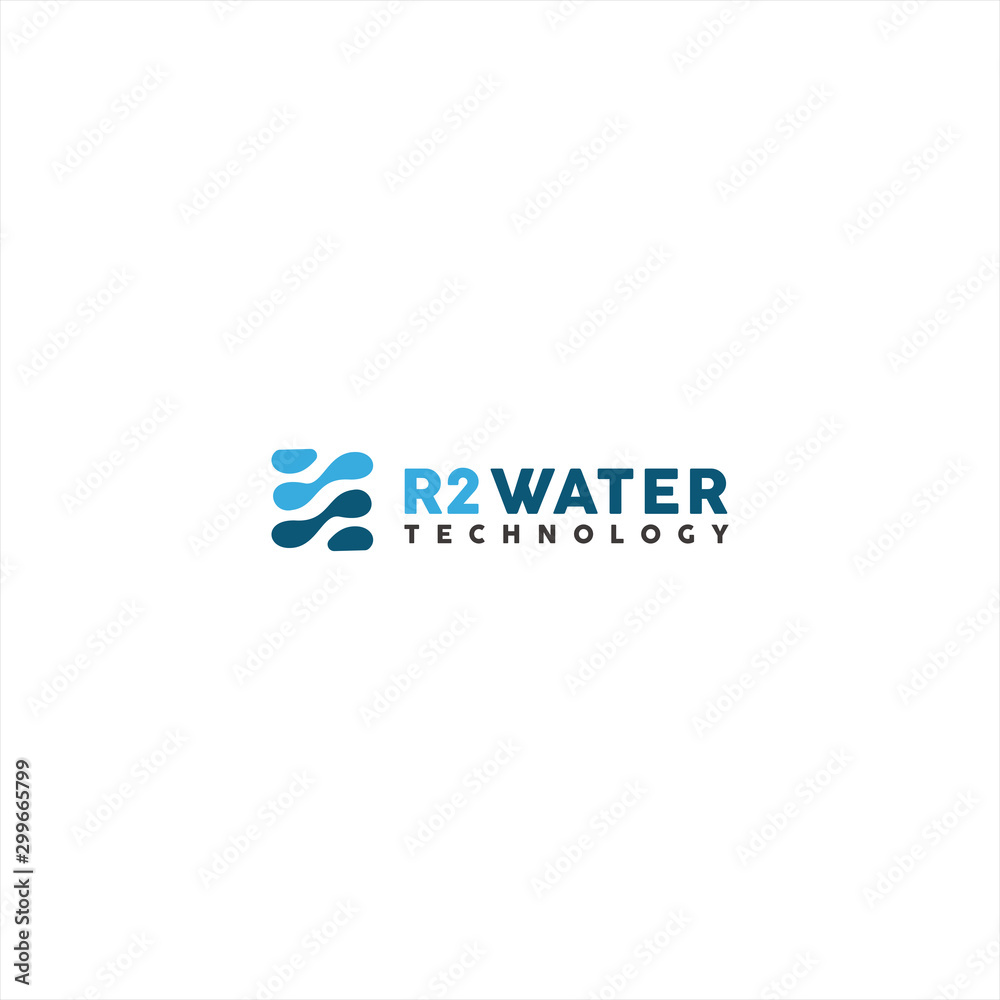 abstract square water logo Template Design