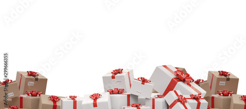 packed gifts as postal parc...