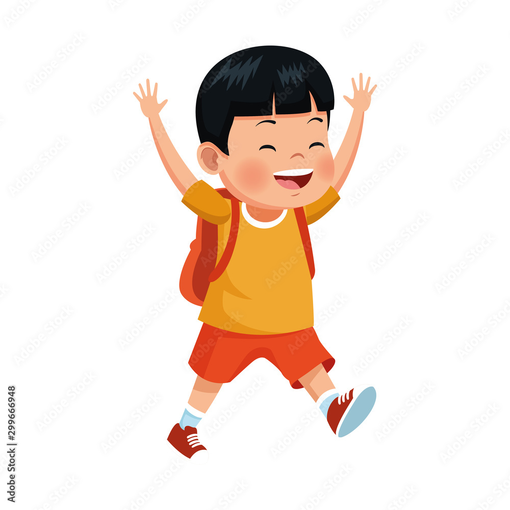 cartoon excited boy icon, colorful design cartoon excited boy icon, colorful design