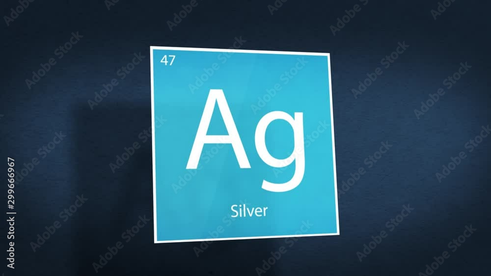 Periodic Table of Elements Cinematic Animated Series - Element Silver hovering in space Periodic Table of Elements Cinematic Animated Series - Element Silver hovering in space