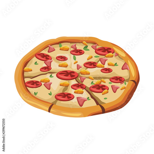 italian pizza icon, Fast food design