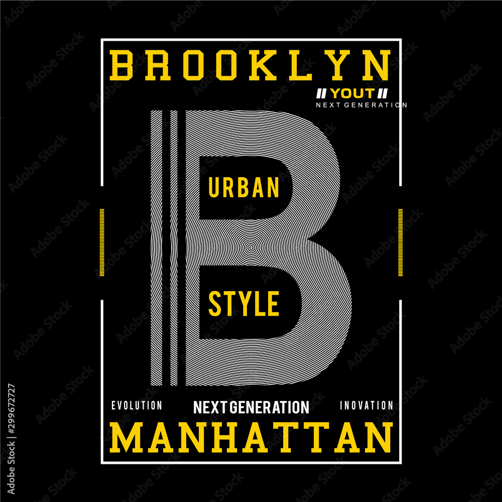 brooklyn typography design t-shirt vector illustration