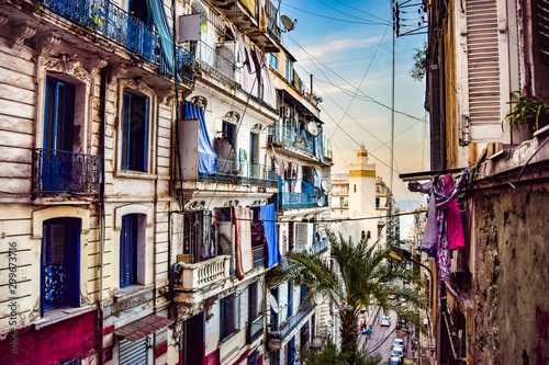View of Traditional Neighborhood in Algiers, Algeria  photo