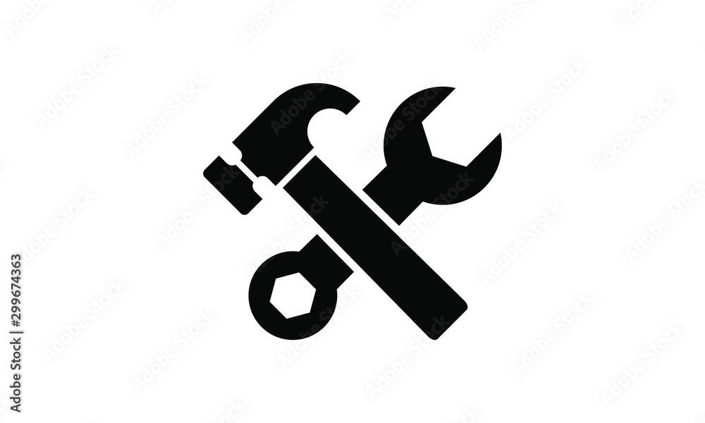 wrench and hammer icon vector illustration wrench and hammer icon vector illustration