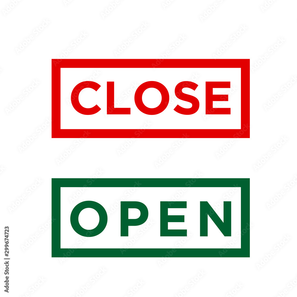 Close and Open icon vector isolated symbol illustration EPS 10