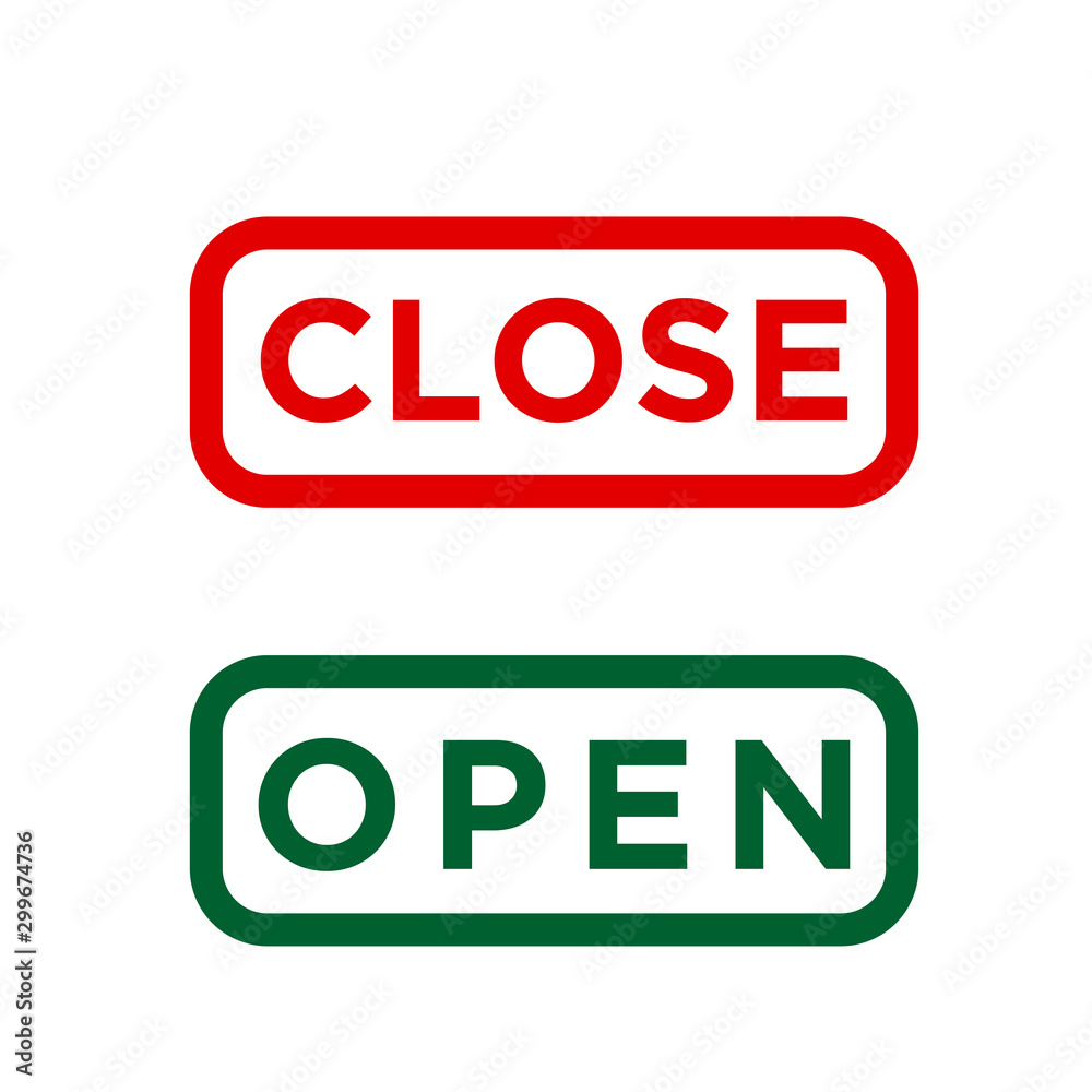 Close and Open icon vector isolated symbol illustration EPS 10 Close and Open icon vector isolated symbol illustration EPS 10
