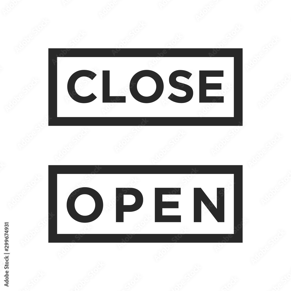 Close and Open icon vector isolated symbol illustration EPS 10 Close and Open icon vector isolated symbol illustration EPS 10