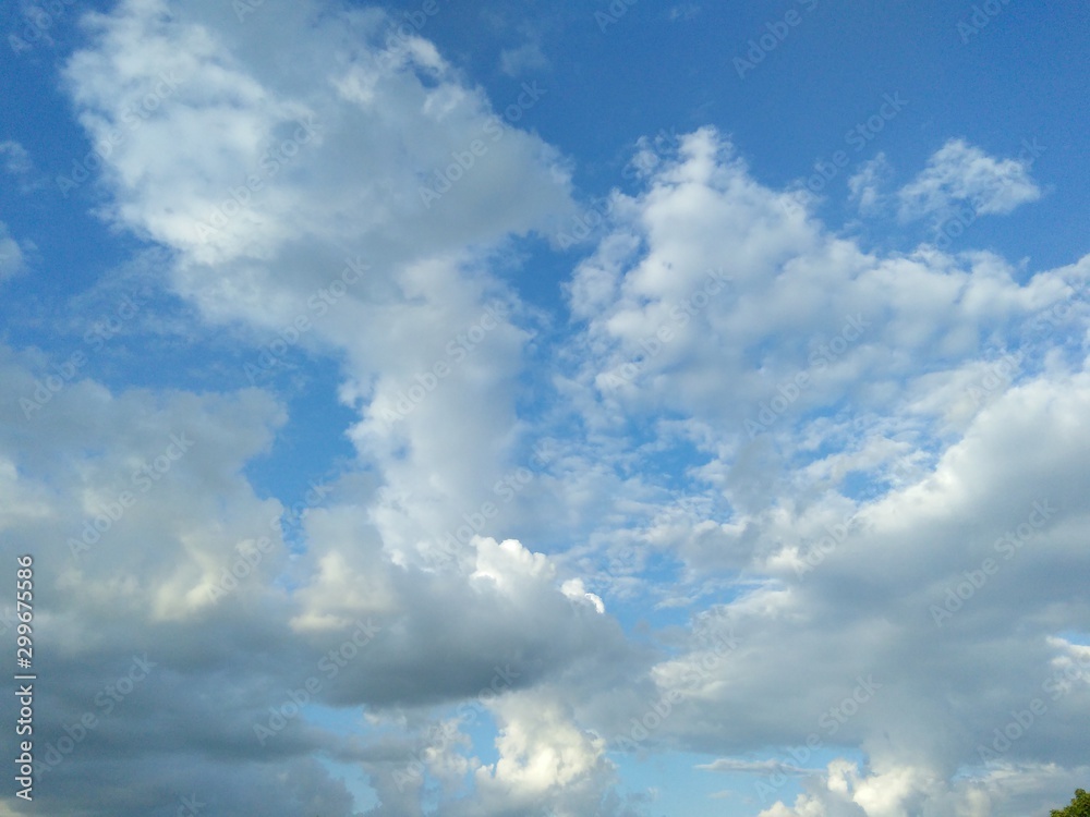 blue sky with clouds