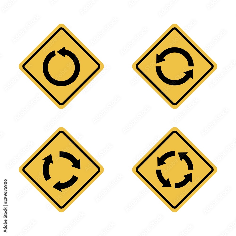 Set road sign circulation symbol vector concept with flat graphic design Set road sign circulation symbol vector concept with flat graphic design