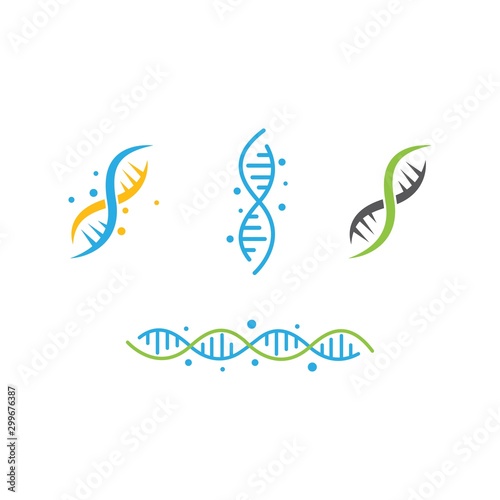 Fototapeta Naklejka Na Ścianę i Meble -  DNA logo vector