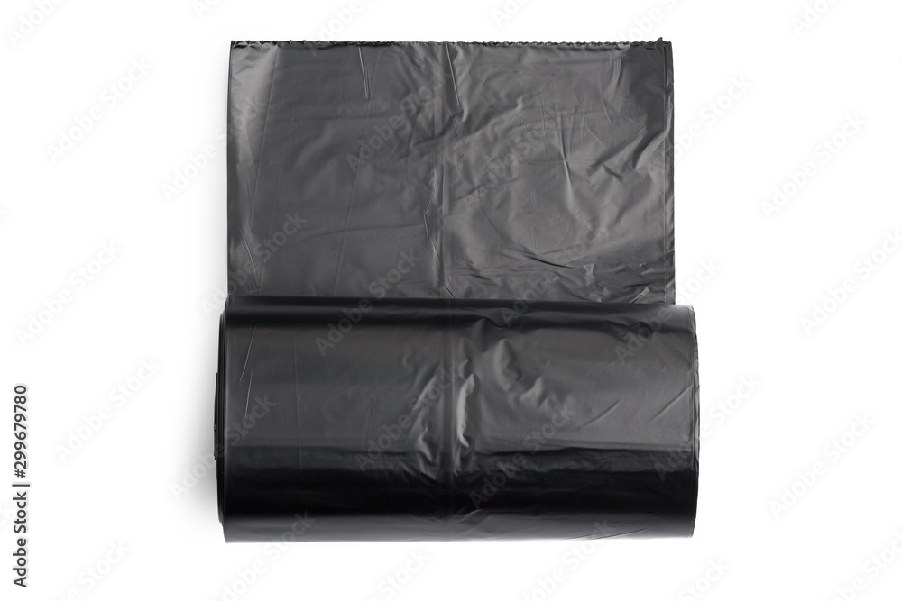 Black garbage bag on isolated white background with clipping path. Black garbage bag on isolated white background with clipping path.