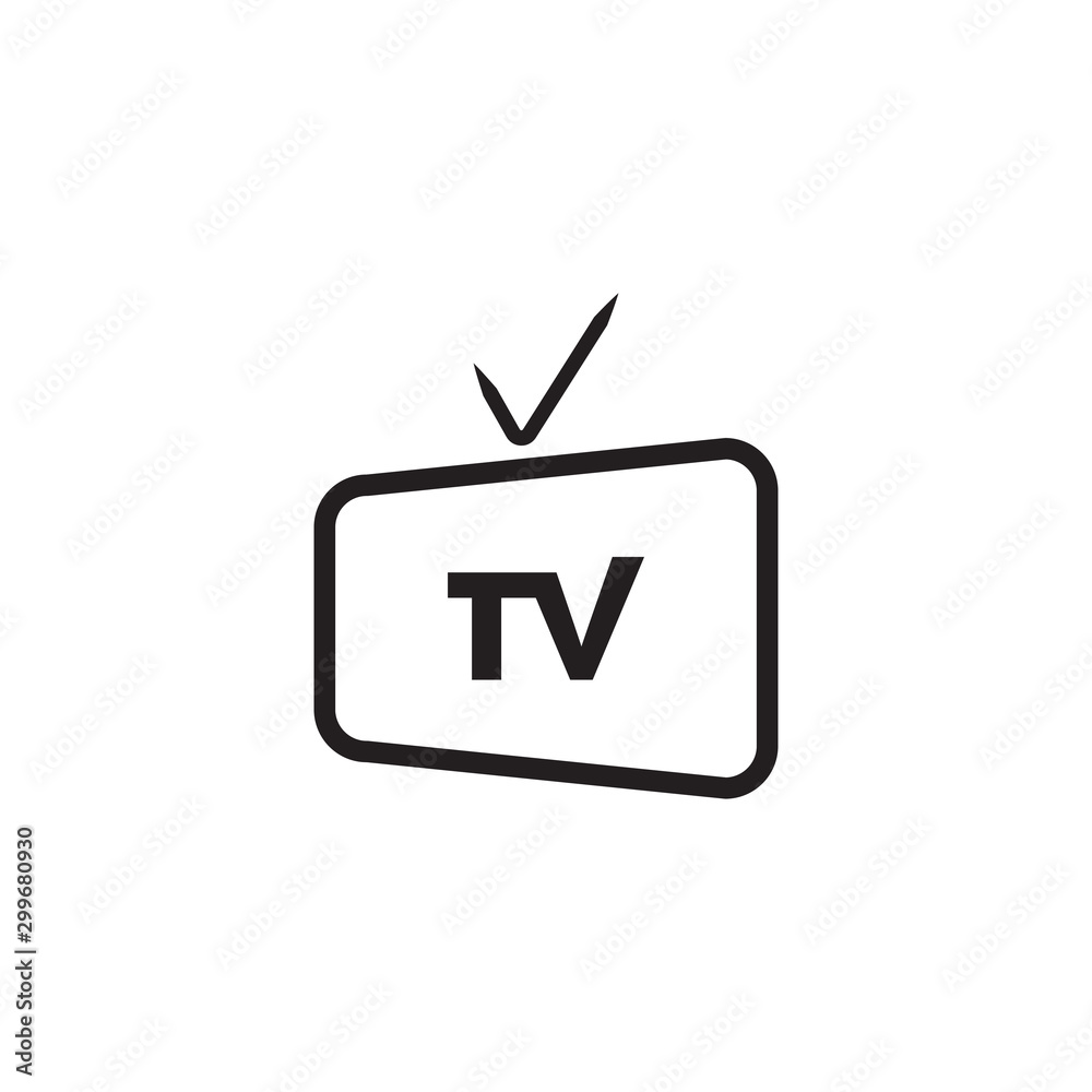 Televeision tv graphic design template vector isolated Televeision tv graphic design template vector isolated