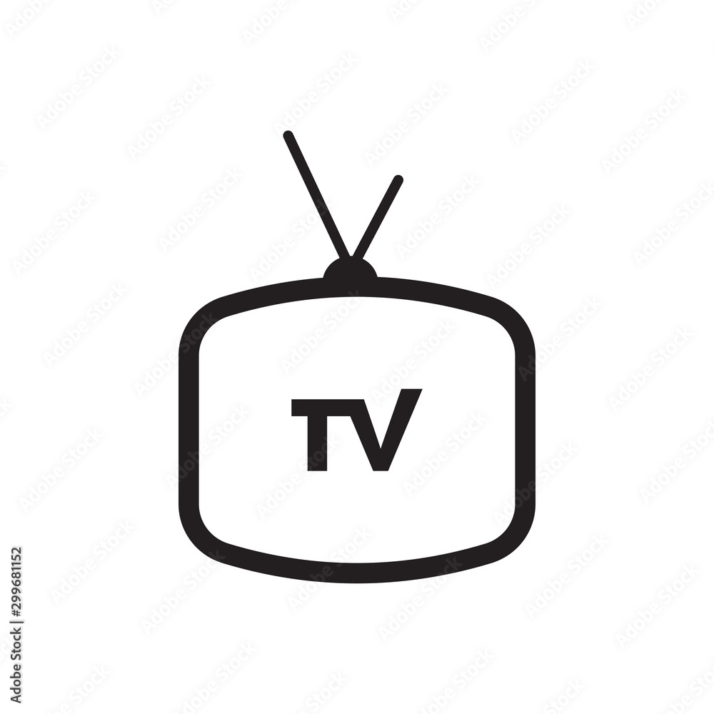 Televeision tv graphic design template vector isolated