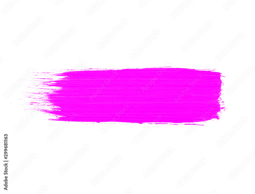 Pink paint line texture. Pink smear brush