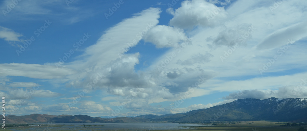 Late Spring in Nevada: Captivating Cloudscape over Washoe Lake