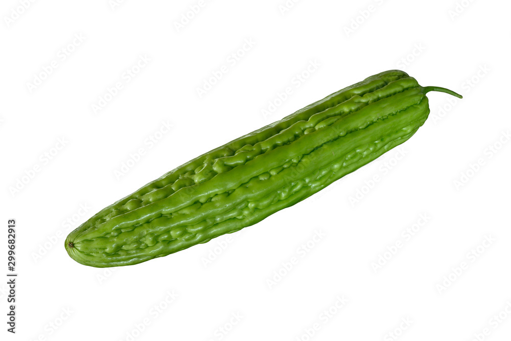 Bitter melon, Balsam pear, Bitter cucumber, Bitter gourd, green color on white background wish clipping path. Bitter melon, Balsam pear, Bitter cucumber, Bitter gourd, green color on white background wish clipping path.