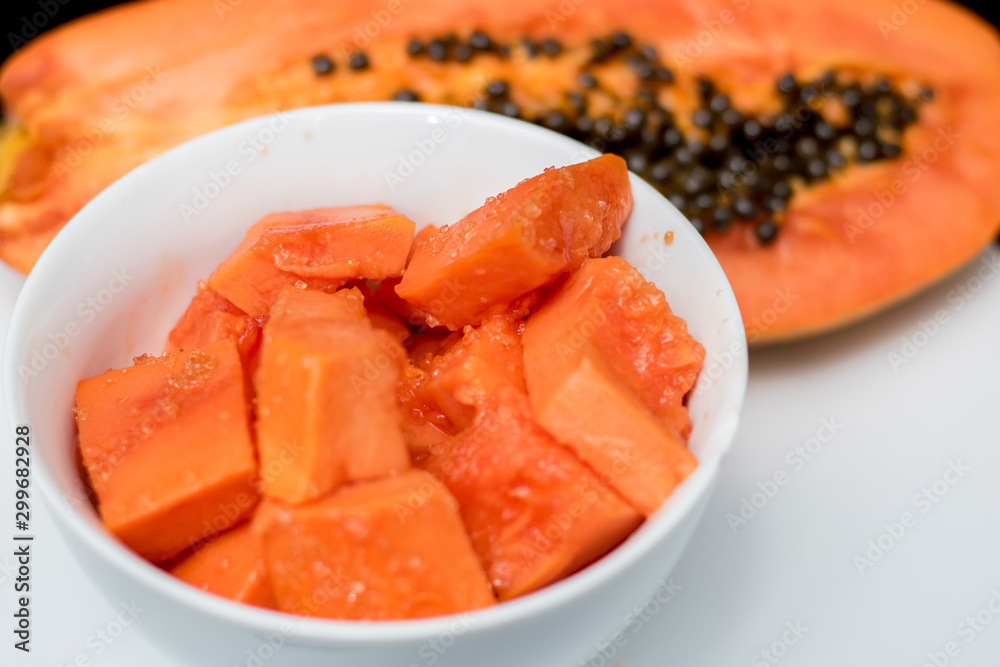 close photograph of fresh papaya