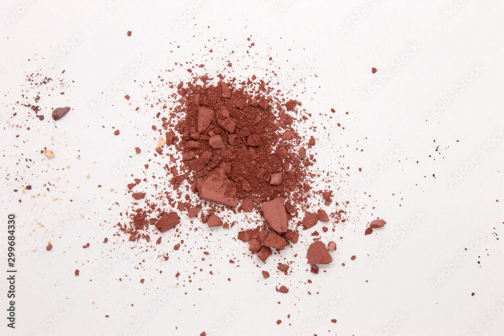 This is a photograph of a Red Brown Matte Powder Eyeshadow isolated on a White Background This is a photograph of a Red Brown Matte Powder Eyeshadow isolated on a White Background