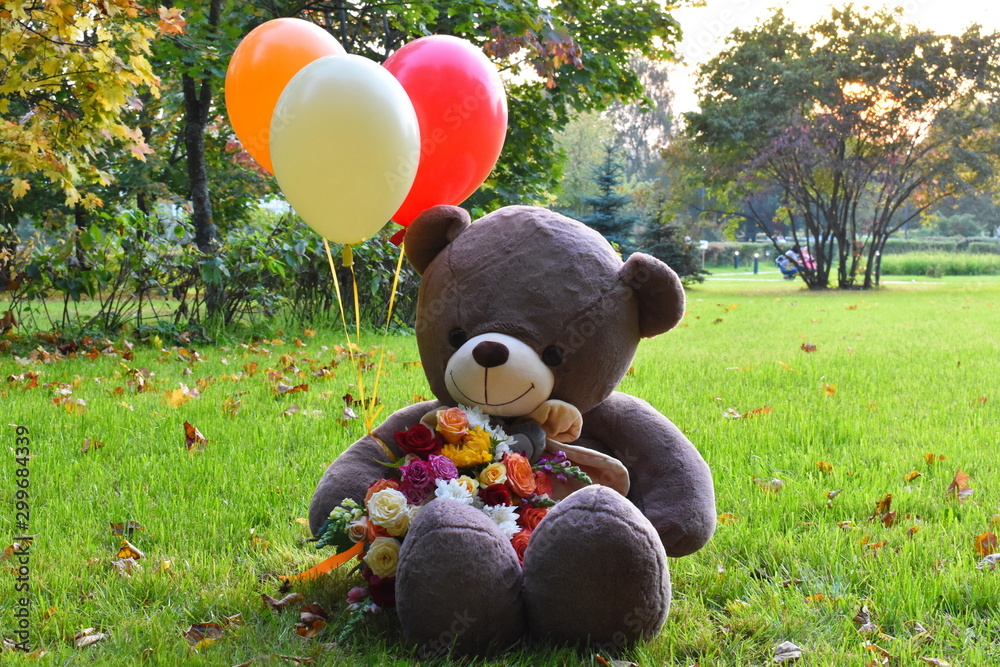 Spectacular Giant Teddy Bear, Balloons & Bears