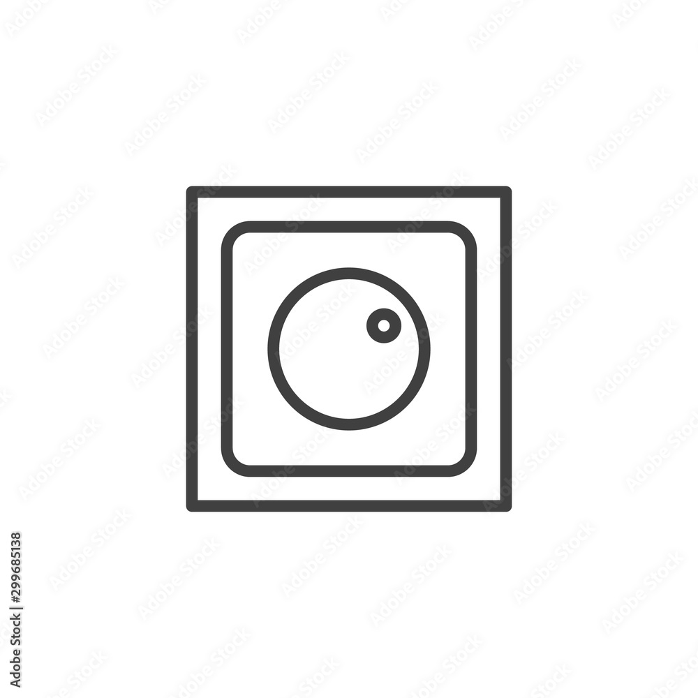 Dimmer switch line icon. linear style sign for mobile concept and web design. Electric light switch outline vector icon. Symbol, logo illustration. Vector graphics Dimmer switch line icon. linear style sign for mobile concept and web design. Electric light switch outline vector icon. Symbol, logo illustration. Vector graphics