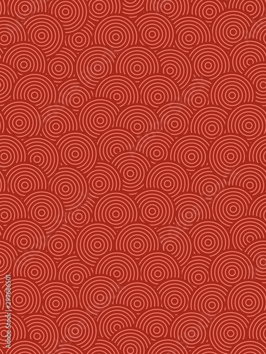 Traditional chinese seamless pattern. Red oriental background, geometric print, Wallpaper, template for fabrics, web design, posters, interior... Vector illustration.