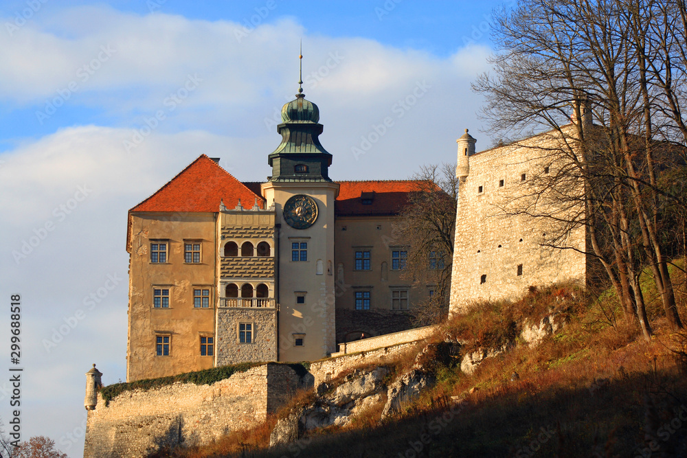 Pieskowa Skala castle in the Ojcowski National Park, Poland