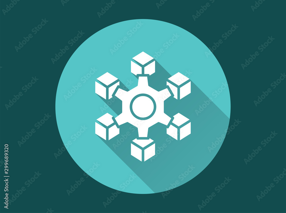 Blockchain - vector icon for graphic and web design.