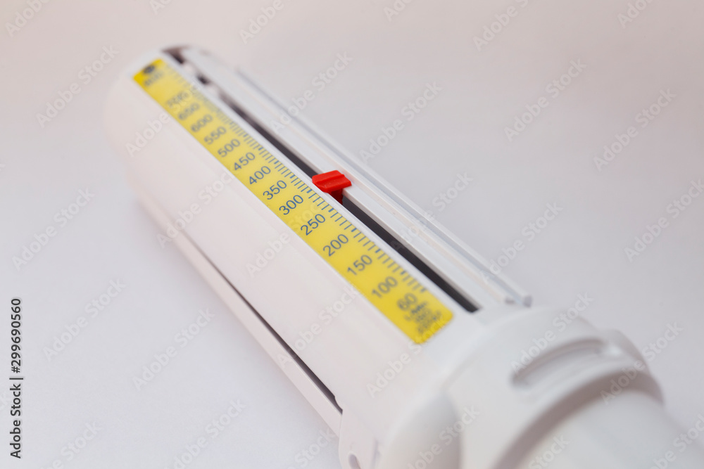 Peak Flow Meter isolated object on white Peak Flow Meter isolated object on white