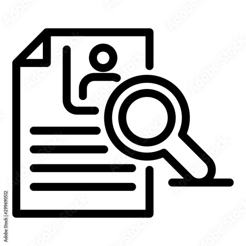 Cv worker icon. Outline cv worker vector icon for web design isolated on white background
